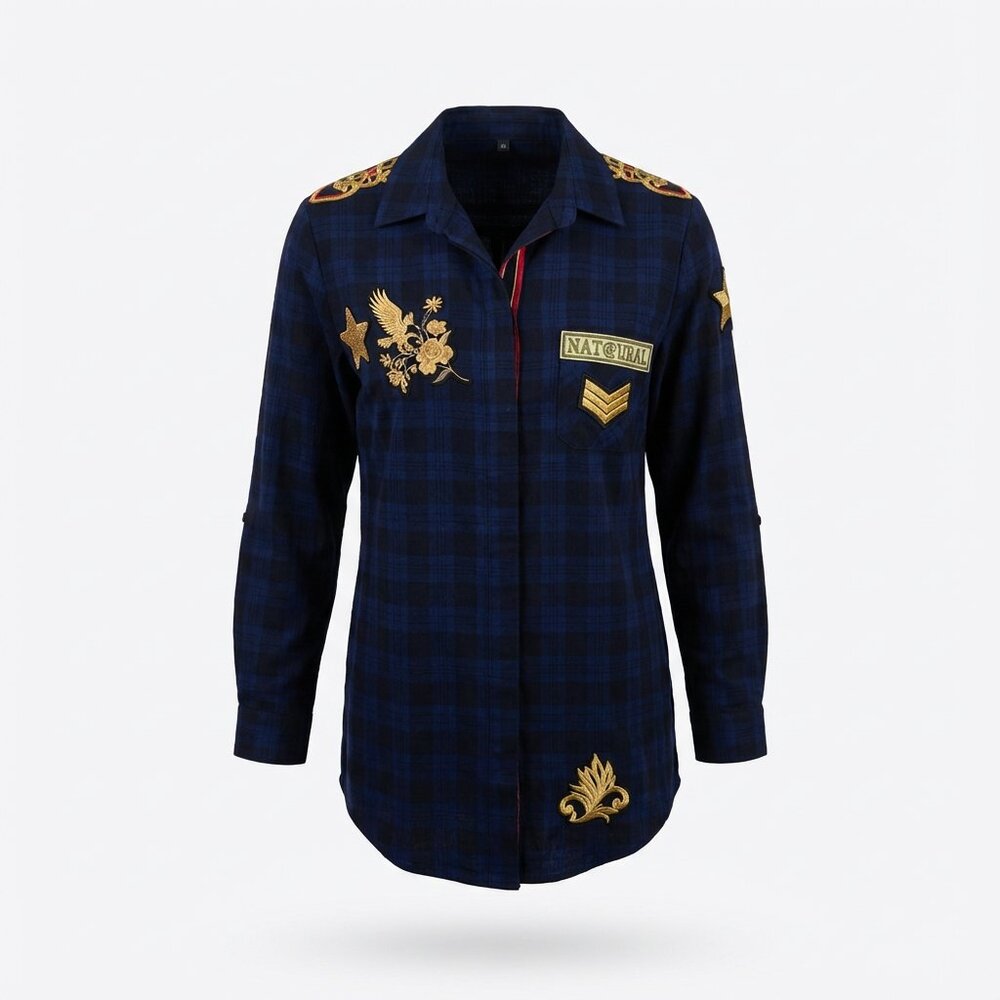 Sam Edelman Plaid Top Blue